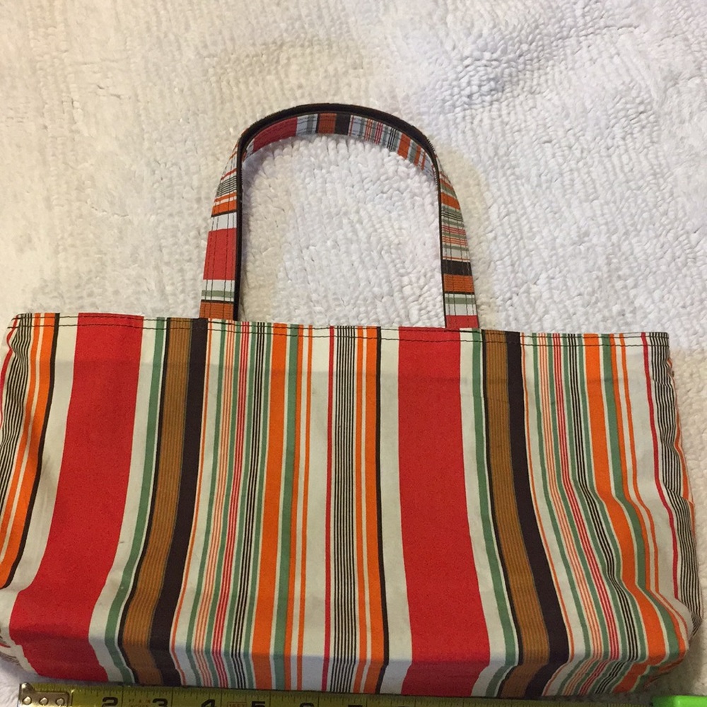 Lancome pin striped bag